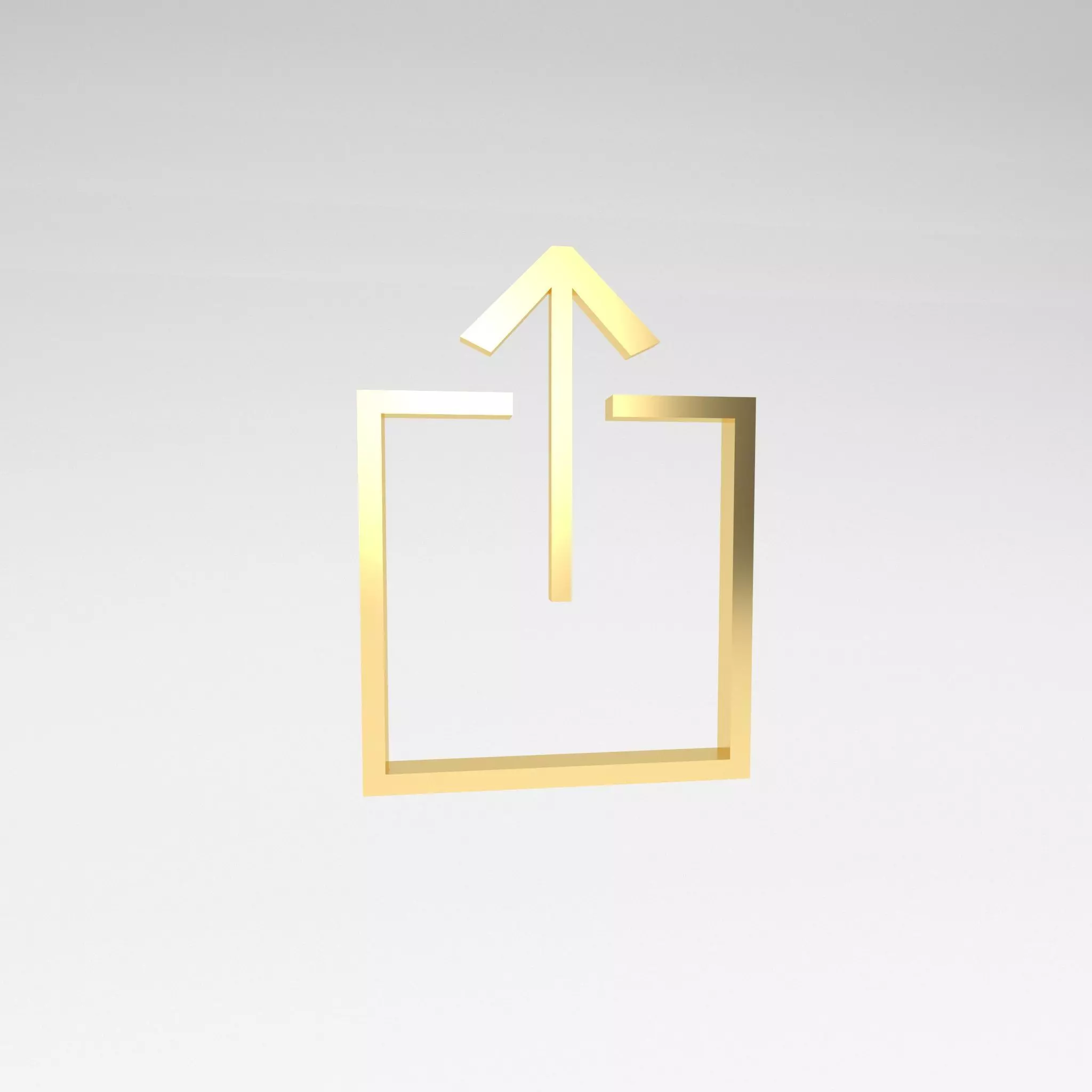IOS Upload Symbol v1 005 Low-poly 3D model_0