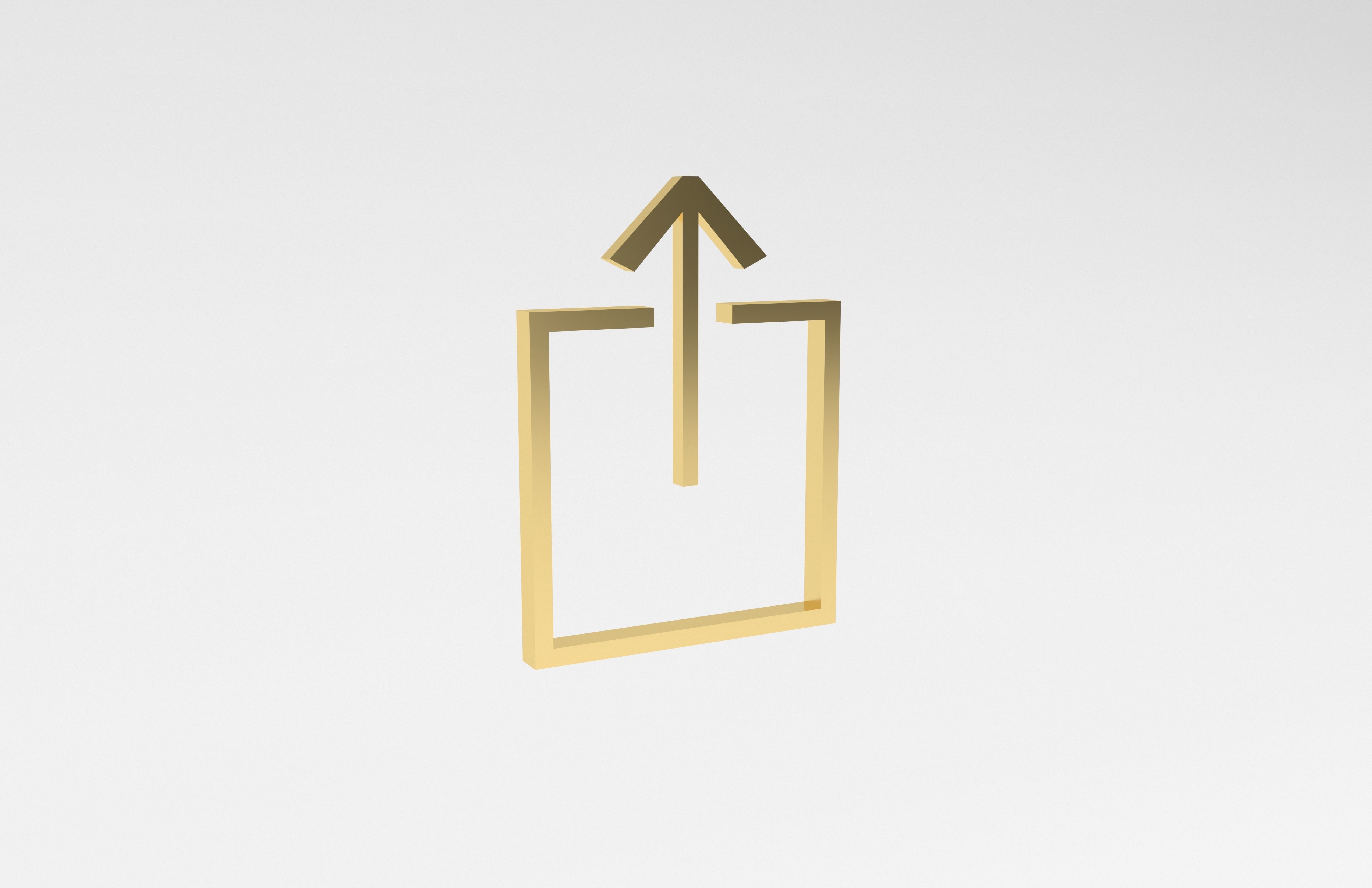 IOS Upload Symbol v1 005 Low-poly 3D model_3