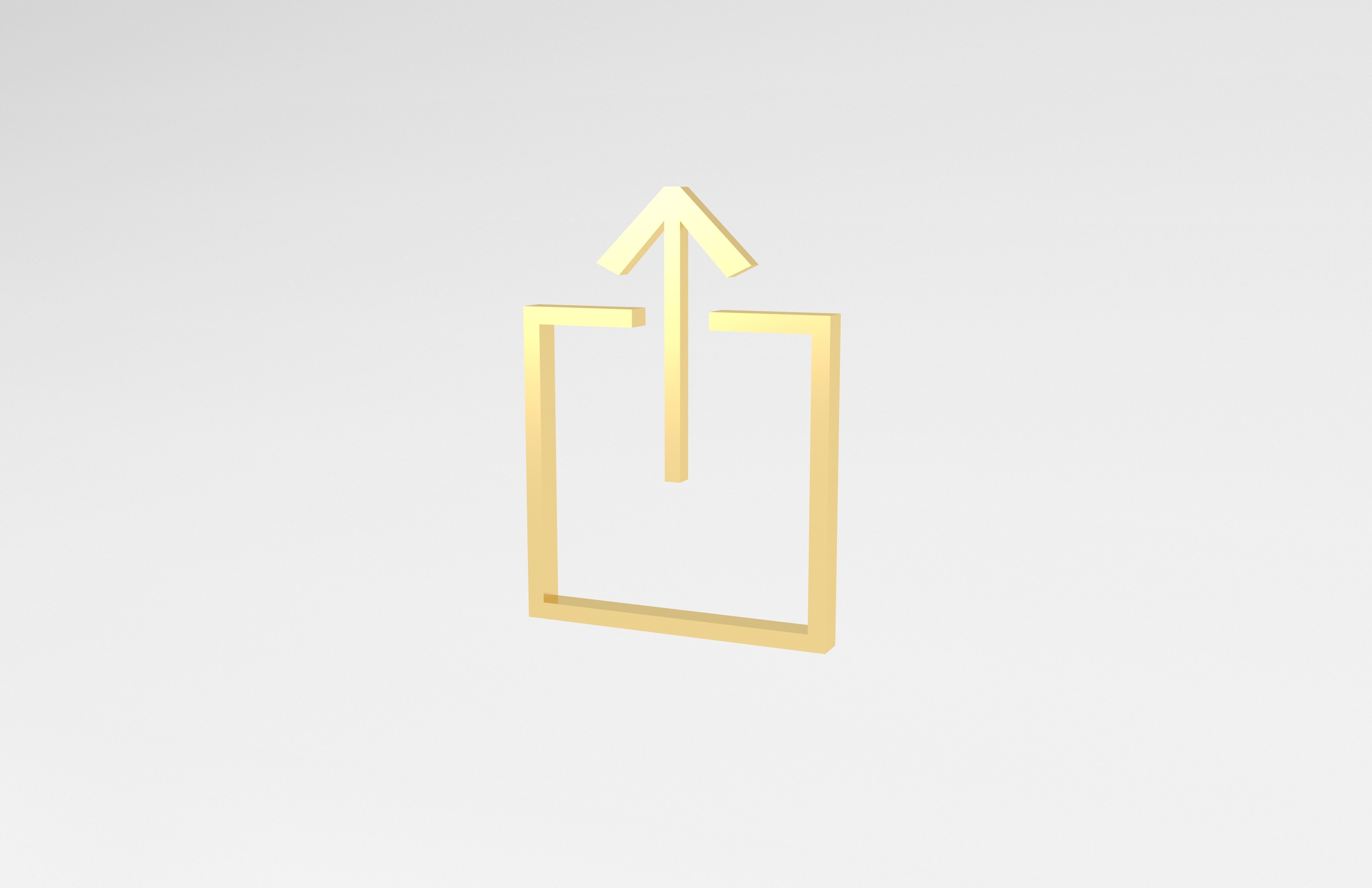 IOS Upload Symbol v1 005 Low-poly 3D model_2