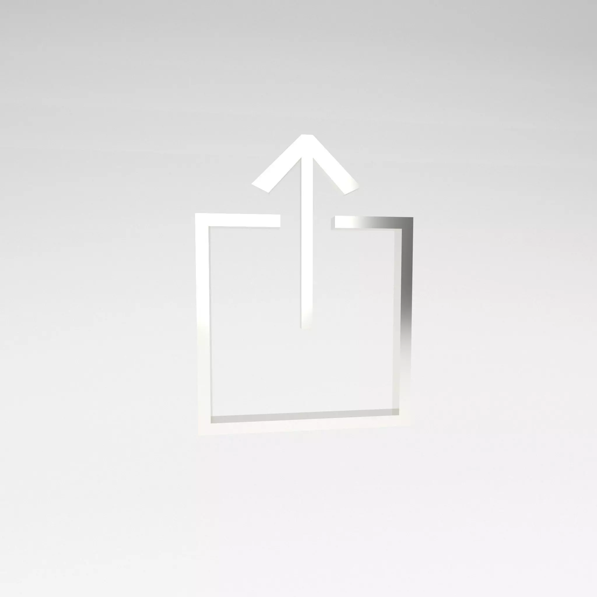 IOS Upload Symbol v1 006 Low-poly 3D model_0