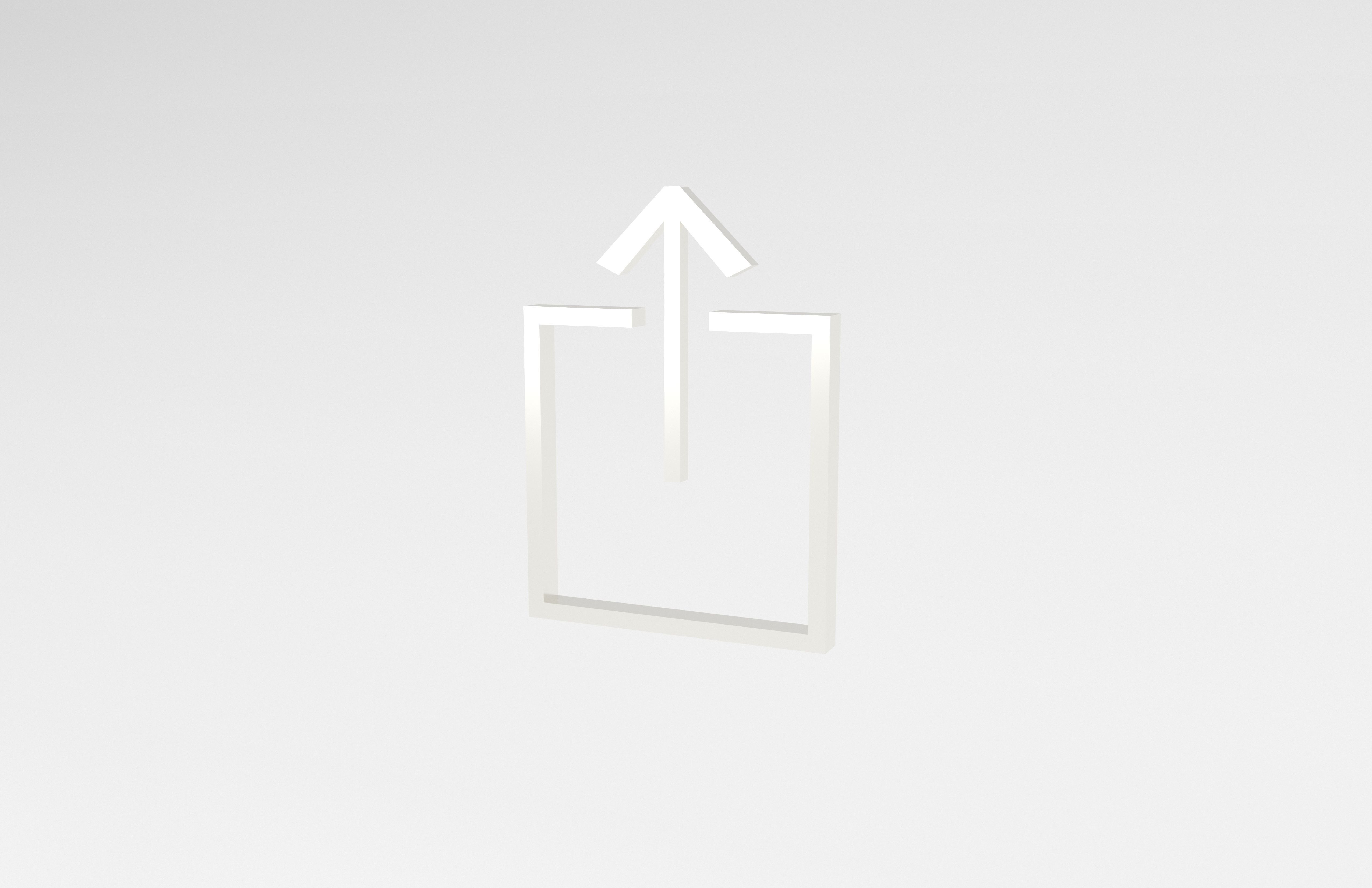 IOS Upload Symbol v1 006 Low-poly 3D model_1