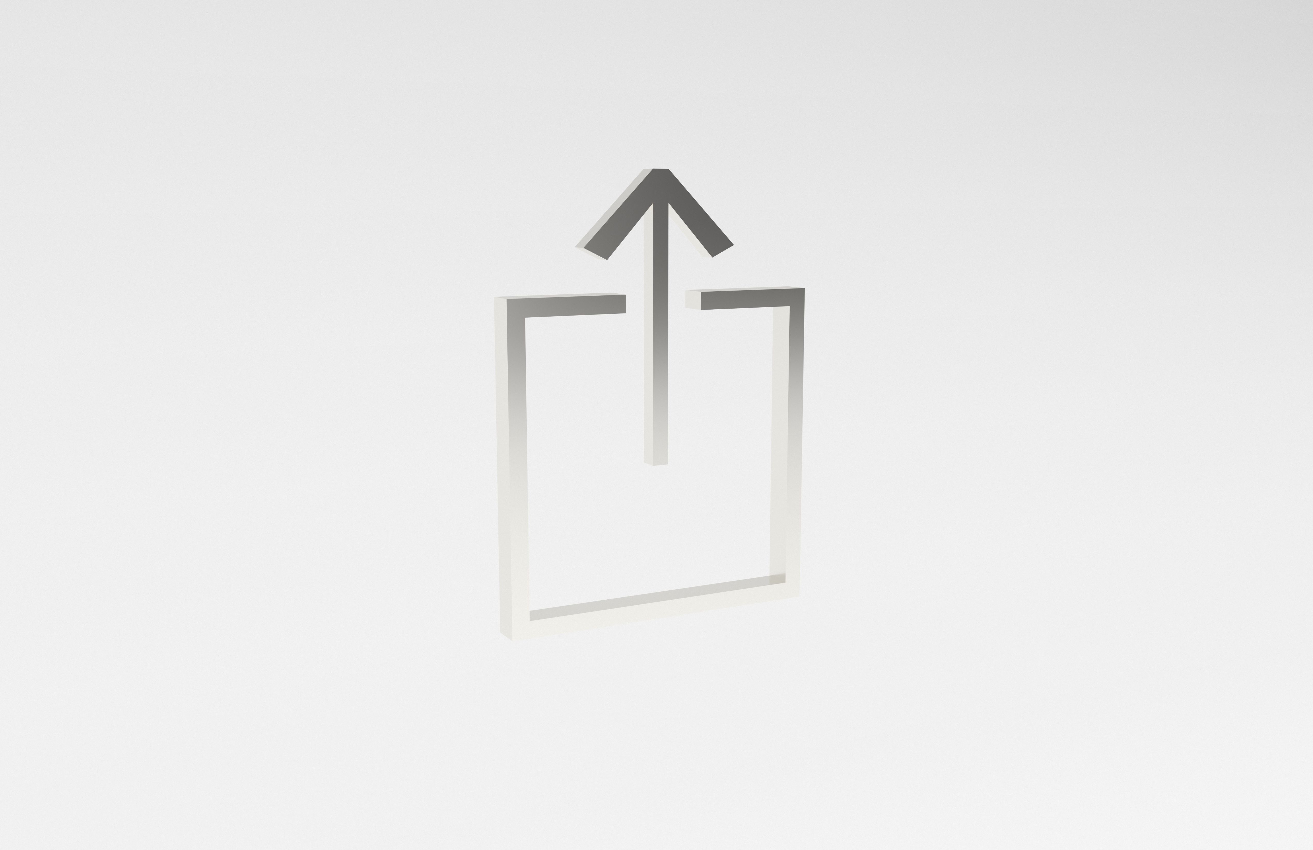 IOS Upload Symbol v1 006 Low-poly 3D model_3