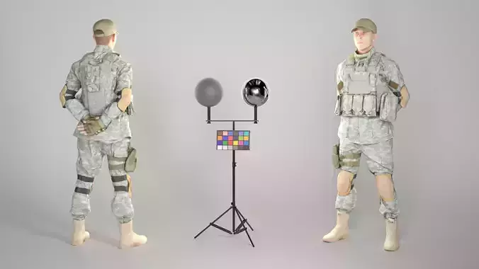 Young American soldier in uniform 136