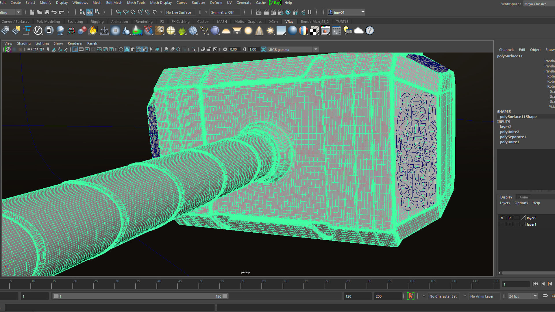 Thor hammer  3D model_2