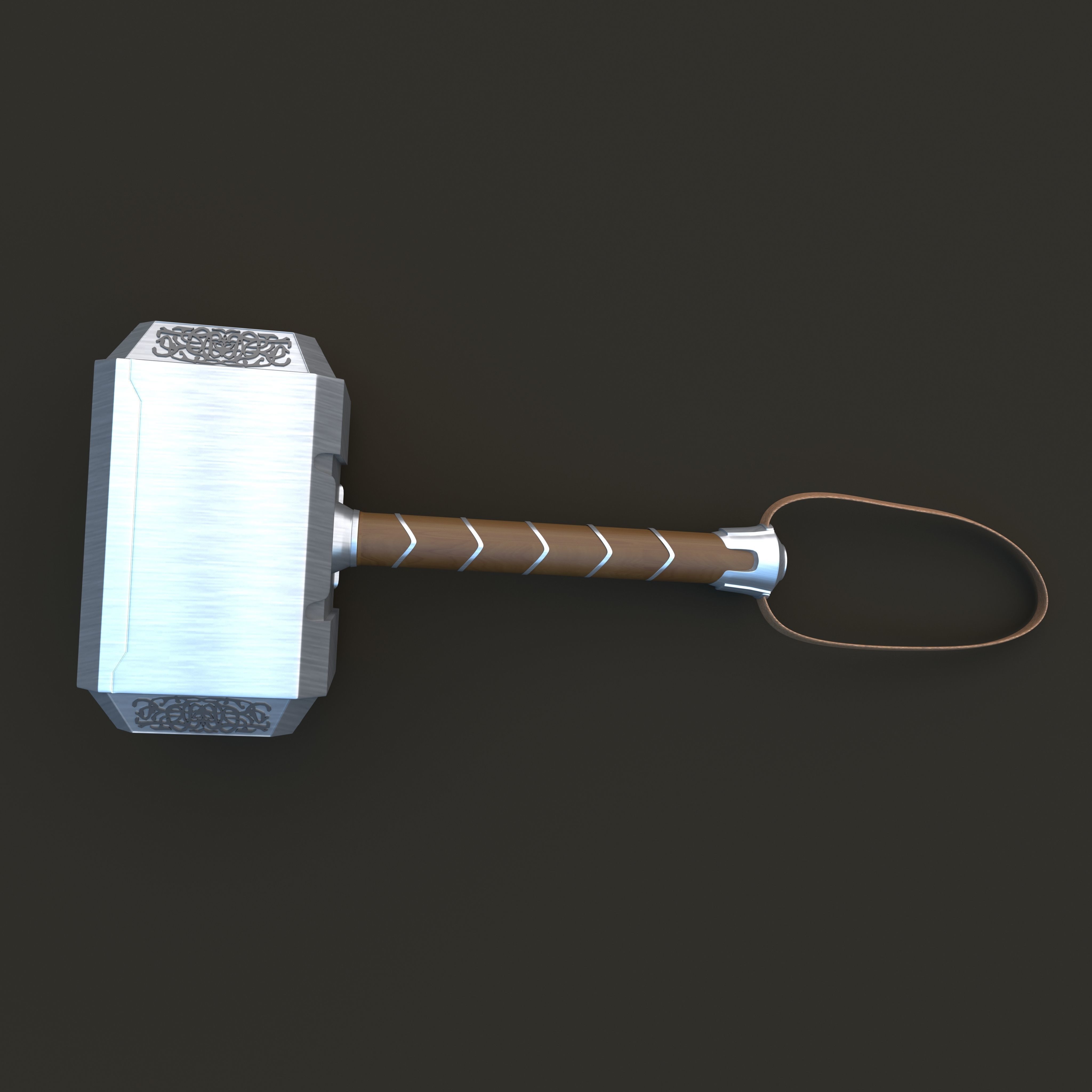 Thor hammer  3D model_3