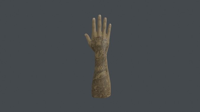 HAND-013 Right Hand Low-poly 3D model