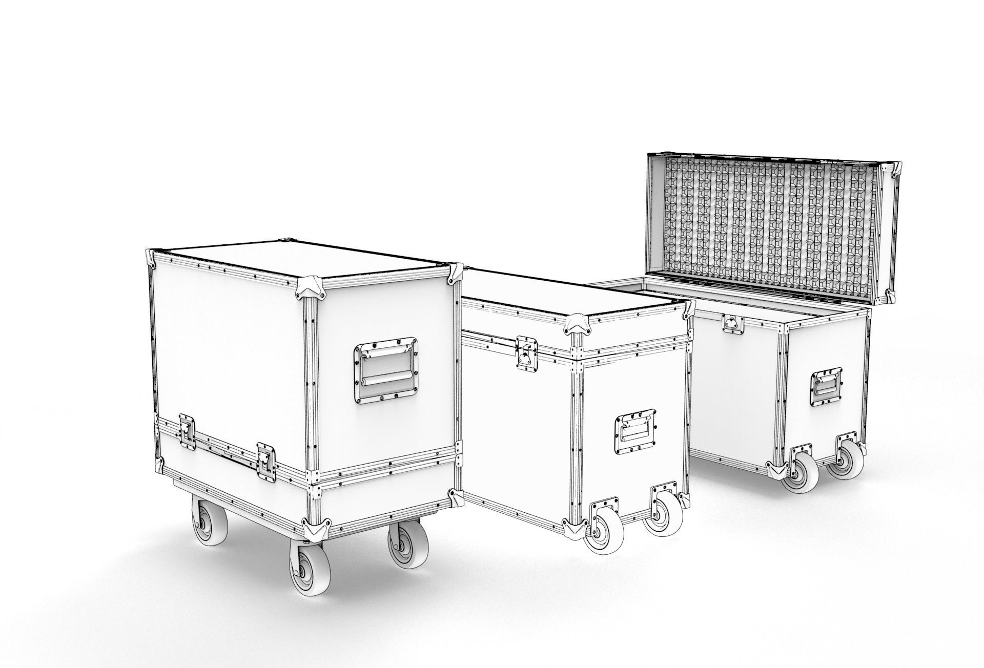 Flightcase Lighting Case 3D model_5