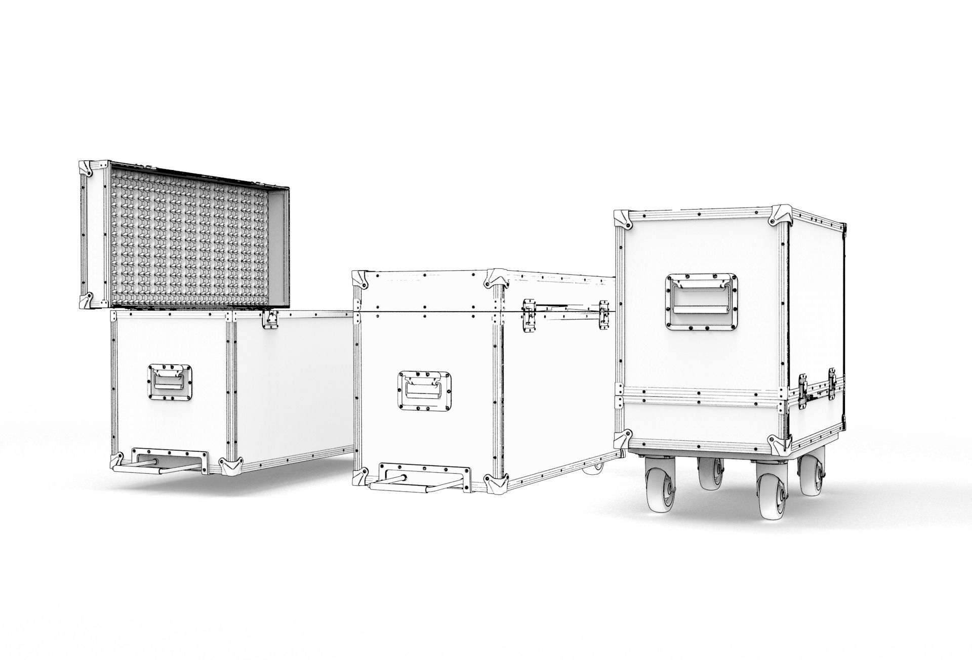 Flightcase Lighting Case 3D model_2