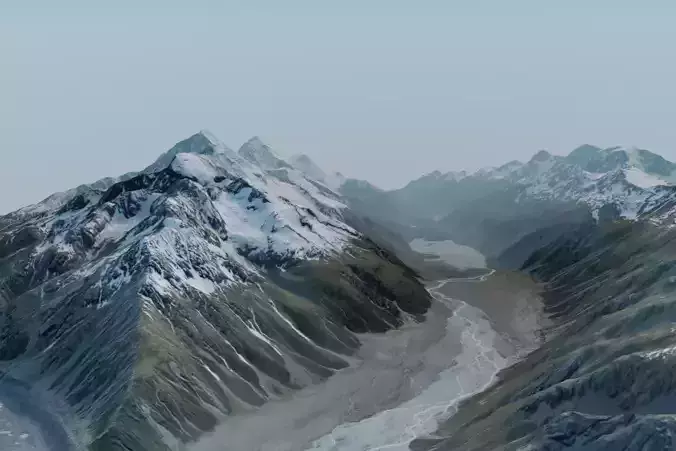 Snow Mountains - South Island New Zealand
