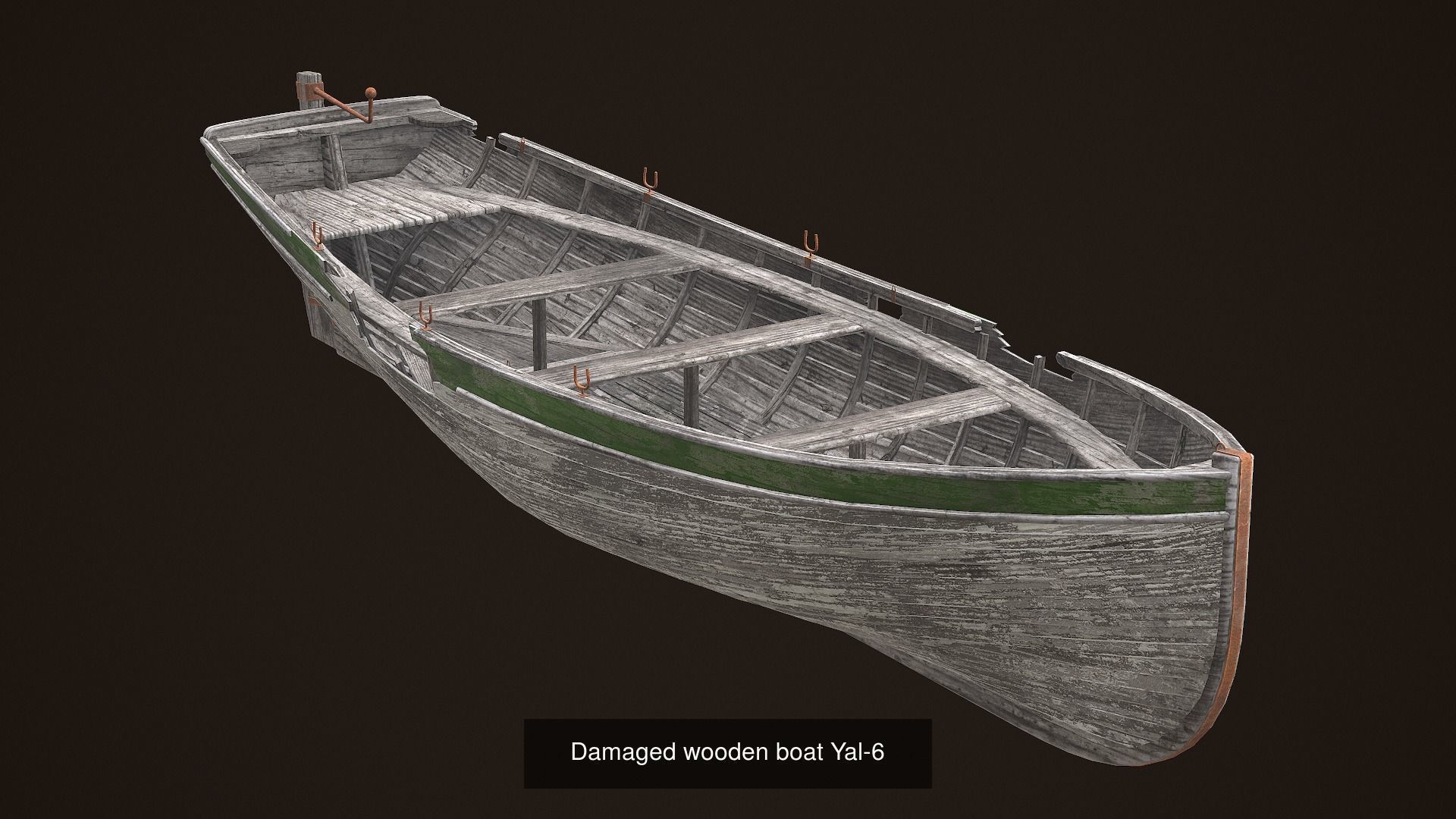 Wooden boats Yal-6 3D Model Collection_13