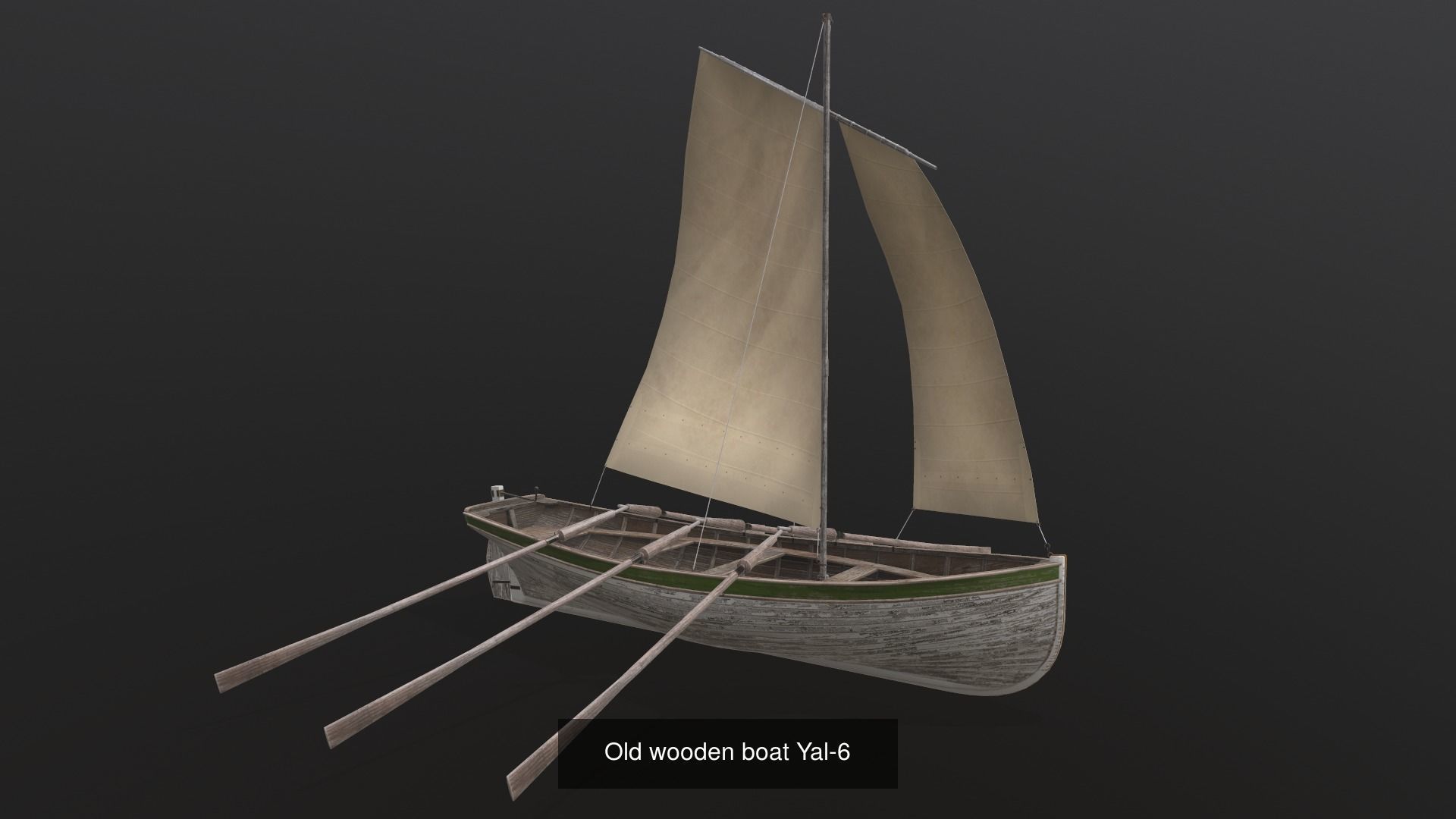 Wooden boats Yal-6 3D Model Collection_12