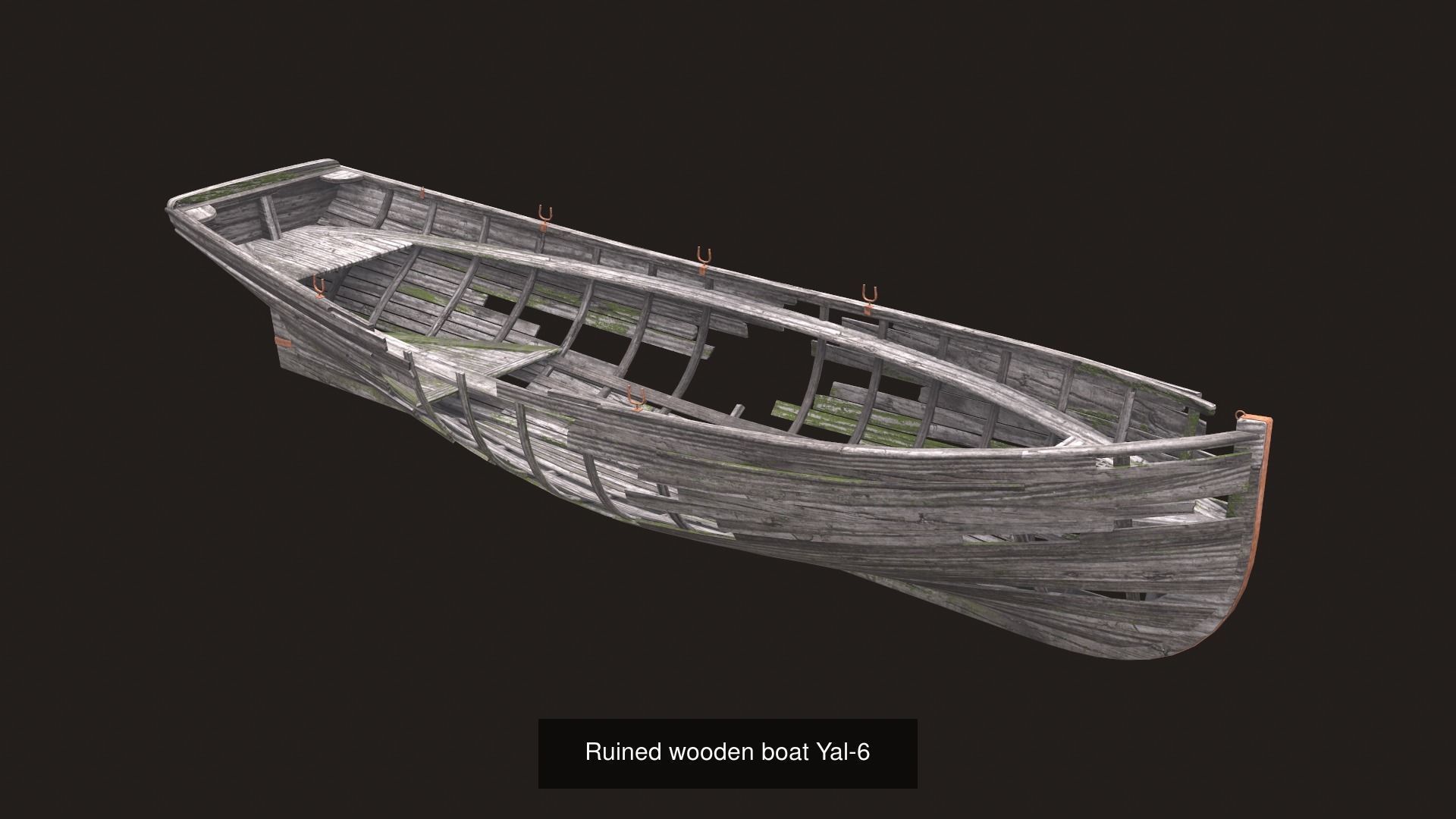 Wooden boats Yal-6 3D Model Collection_14