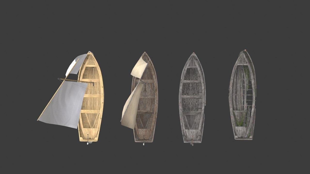 Wooden boats Yal-6 3D Model Collection_10