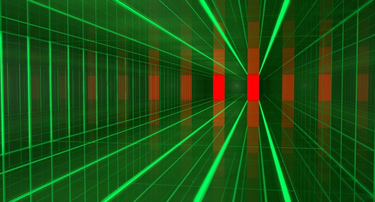 Sci Fi Corridor  Low-poly 3D model_2