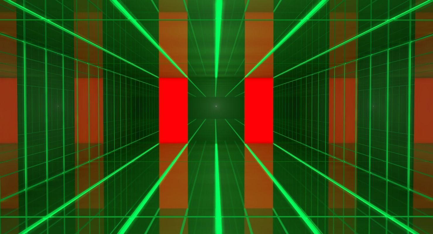 Sci Fi Corridor  Low-poly 3D model_3