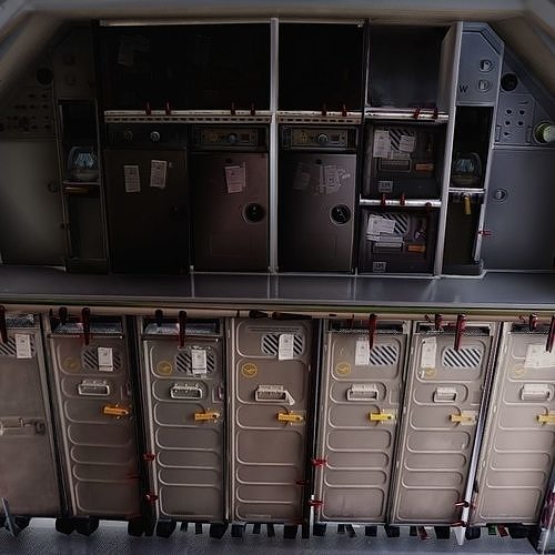 Airbus 320 Airplane Interior - Cabin Kitchen Low-poly 3D model