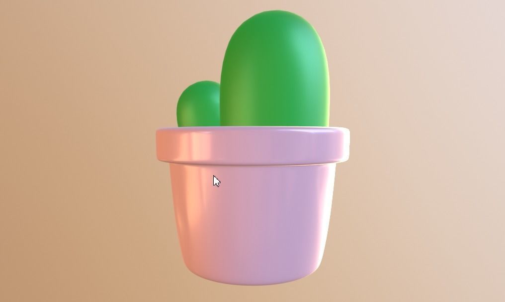 Cute Desk Cactus 3D print model_10