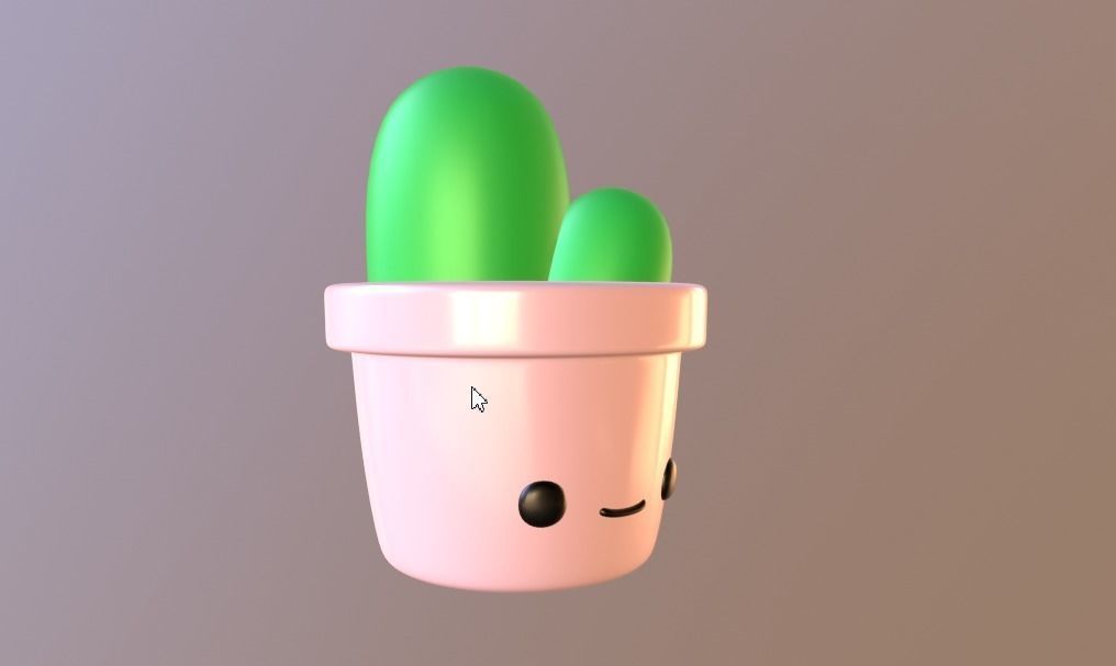 Cute Desk Cactus 3D print model_21