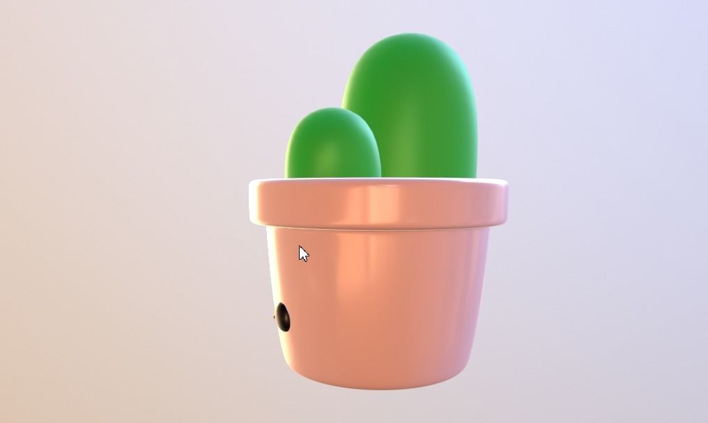Cute Desk Cactus 3D print model_6