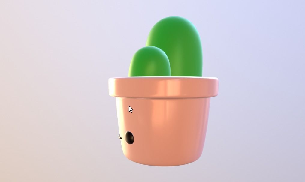 Cute Desk Cactus 3D print model_5