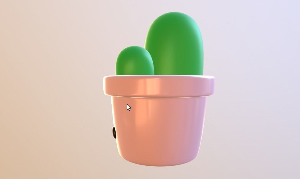 Cute Desk Cactus 3D print model_7