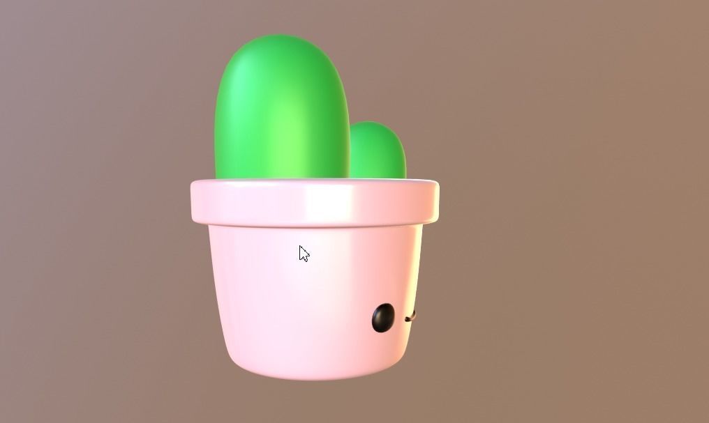 Cute Desk Cactus 3D print model_19