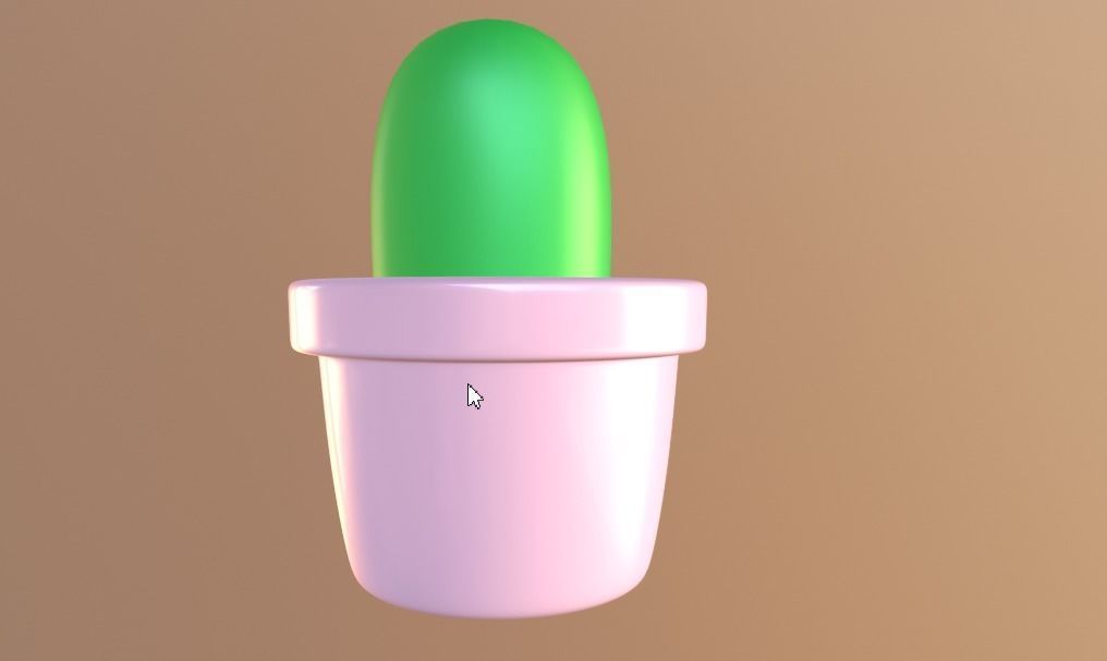 Cute Desk Cactus 3D print model_14