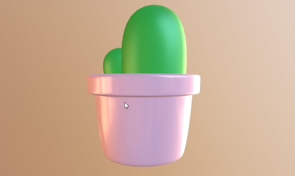 Cute Desk Cactus 3D print model_11