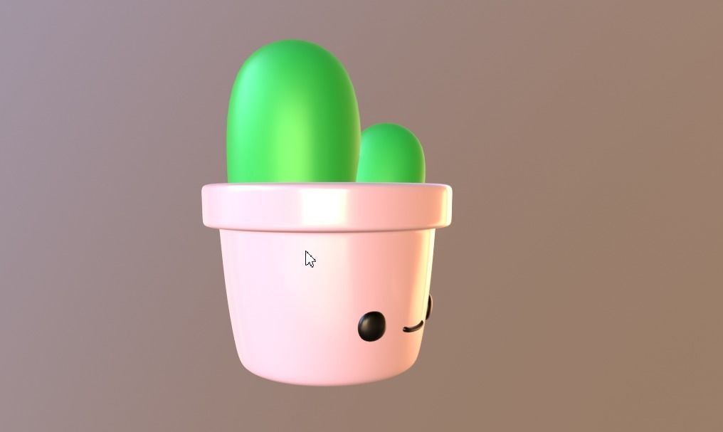 Cute Desk Cactus 3D print model_20