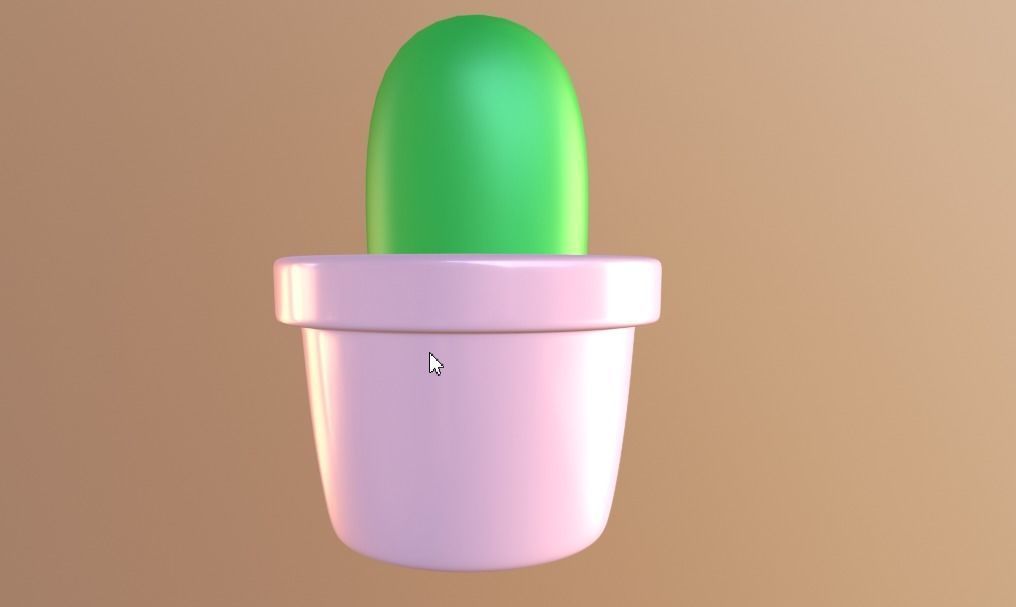 Cute Desk Cactus 3D print model_13