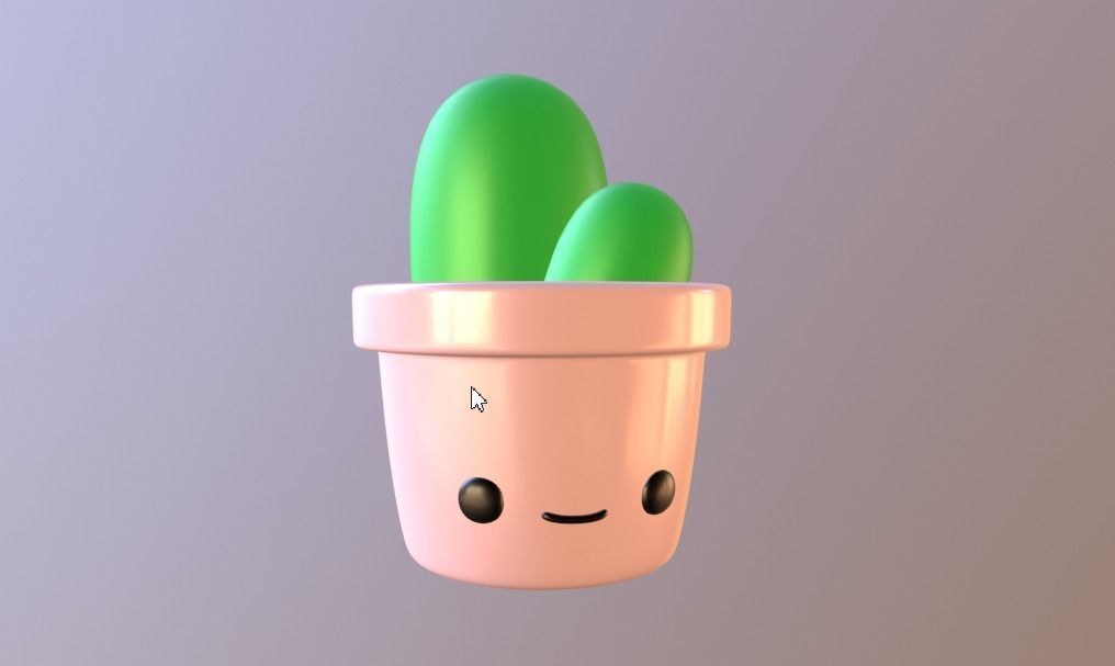 Cute Desk Cactus 3D print model_23