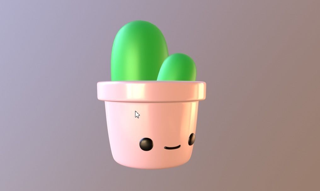 Cute Desk Cactus 3D print model_22
