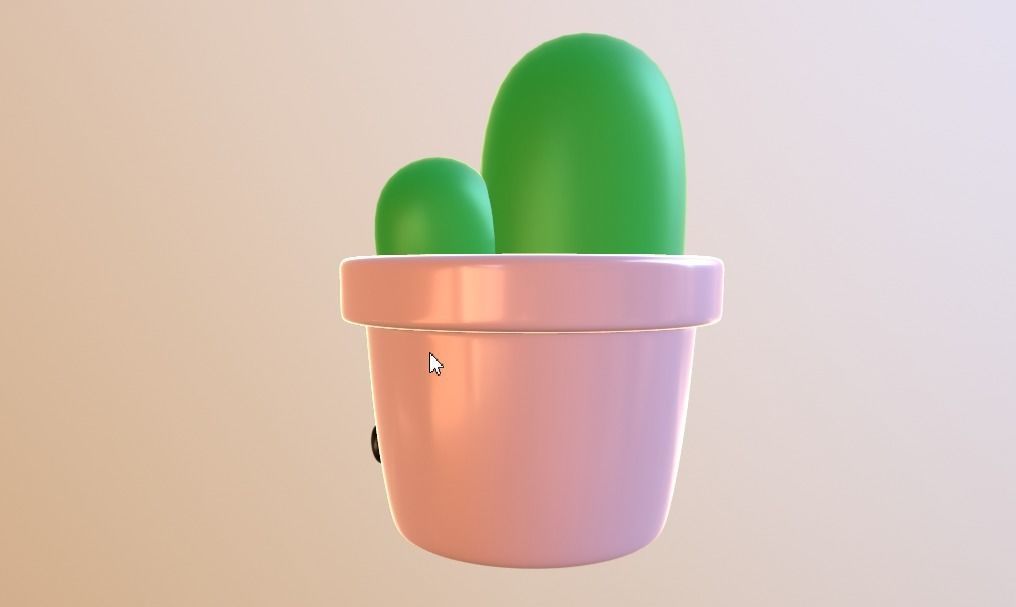 Cute Desk Cactus 3D print model_8