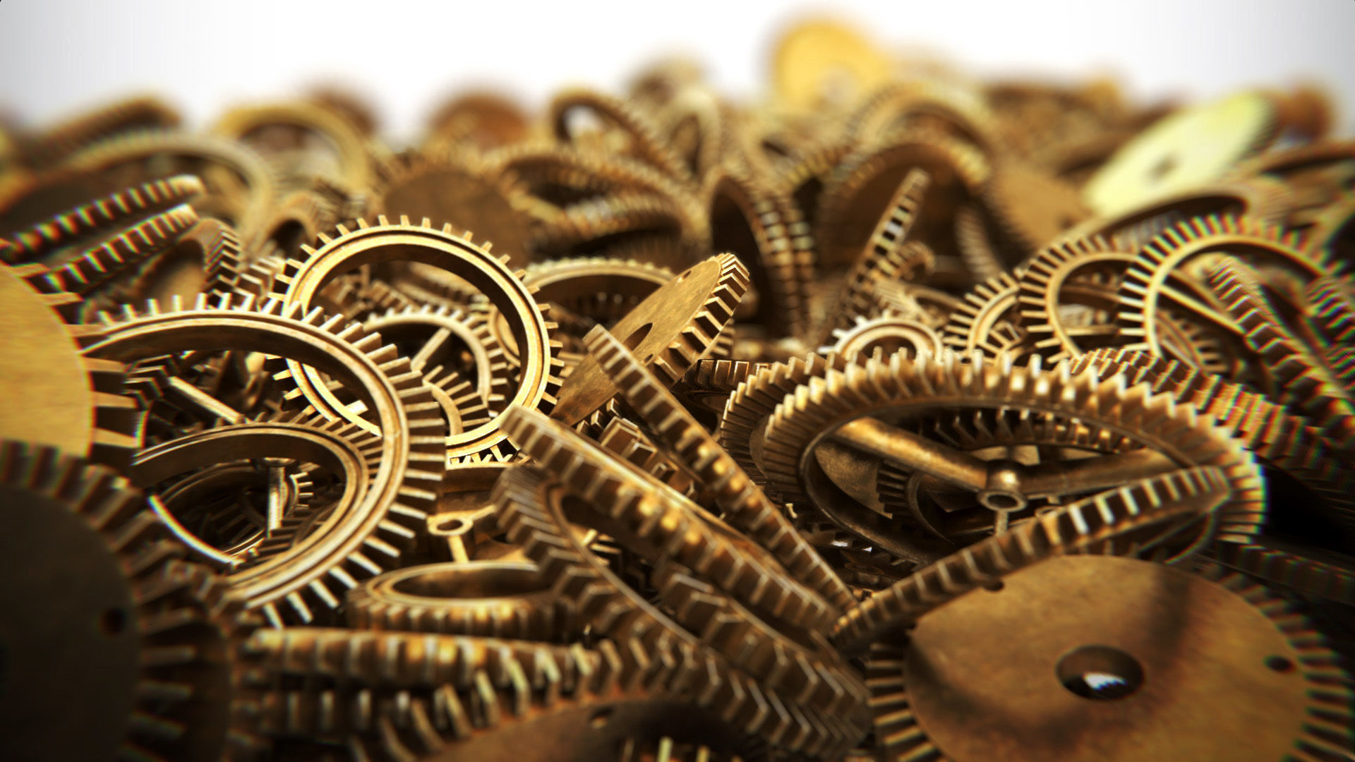 Assortment of 21 brass Cogs 3D model_24