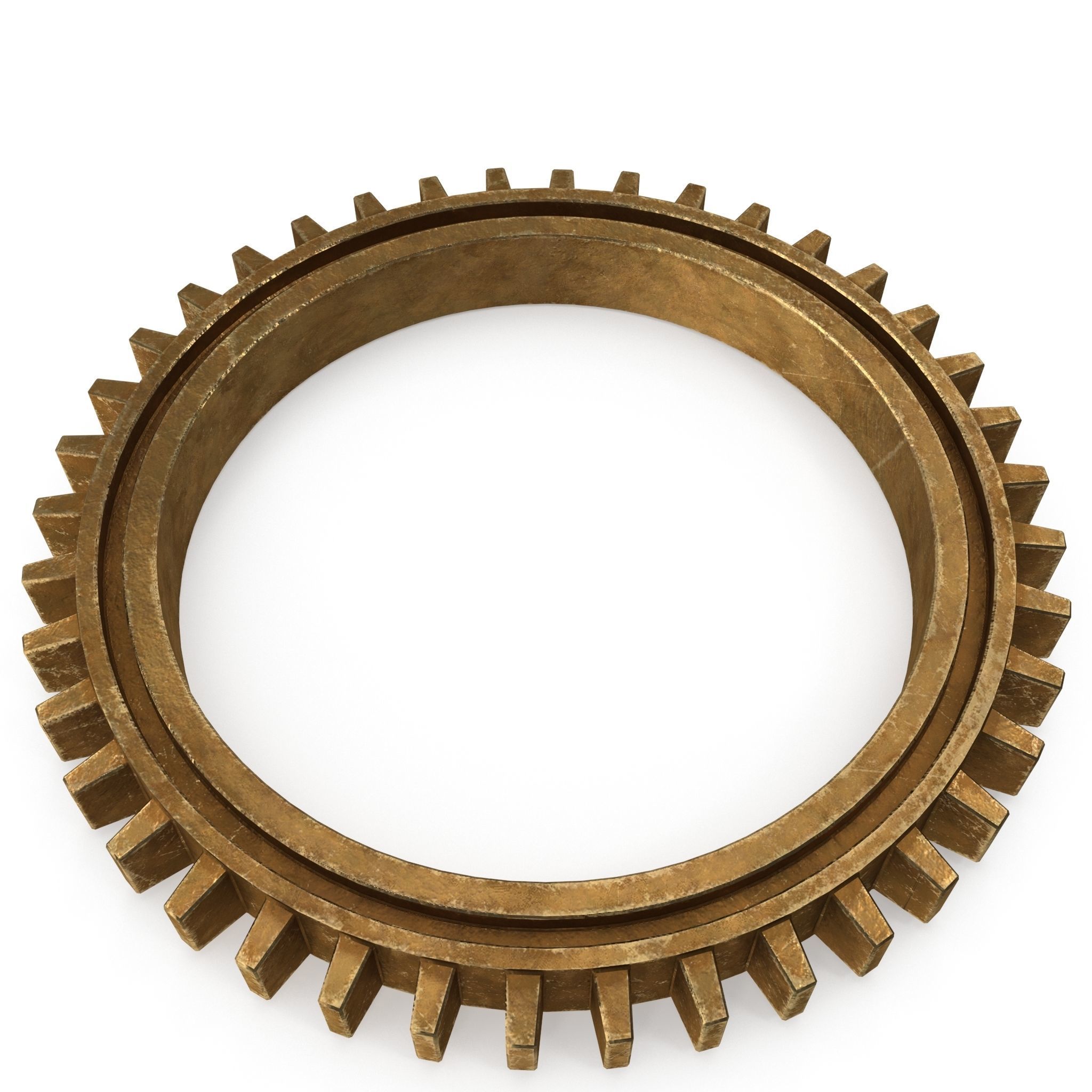 Assortment of 21 brass Cogs 3D model_12