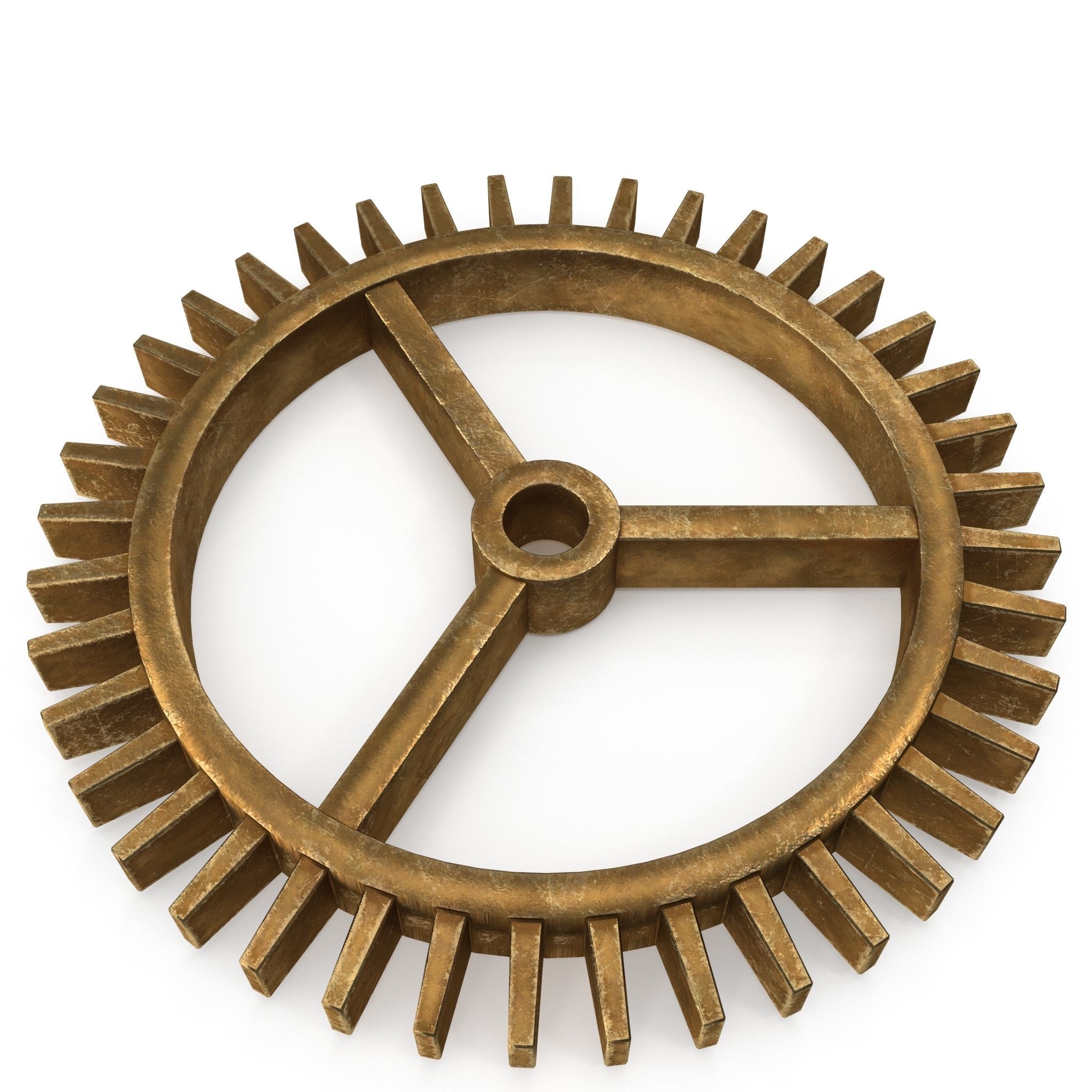 Assortment of 21 brass Cogs 3D model_17