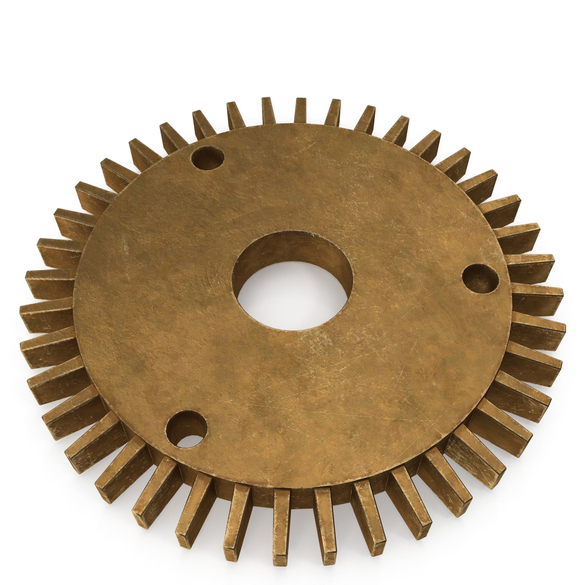 Assortment of 21 brass Cogs 3D model_16