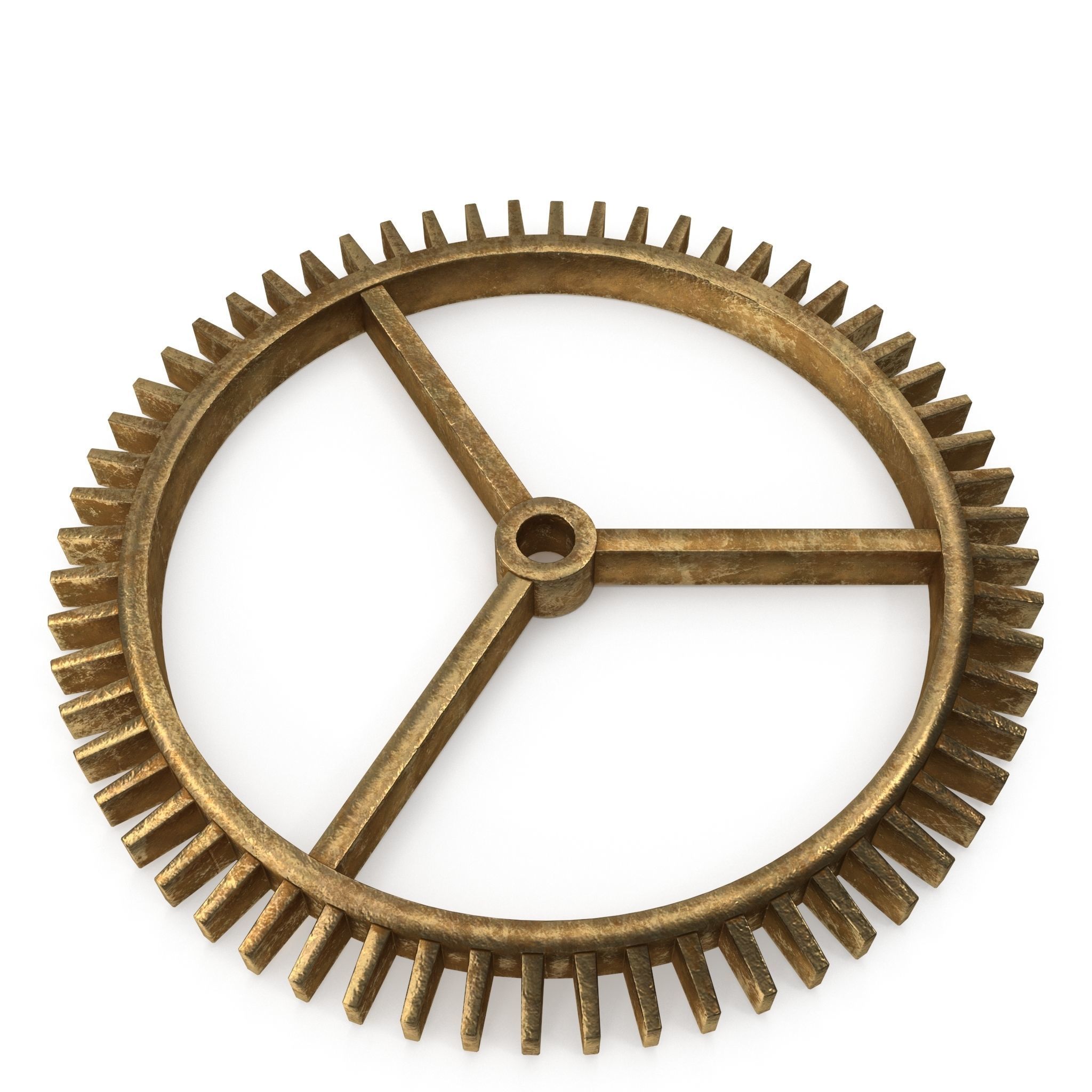 Assortment of 21 brass Cogs 3D model_23