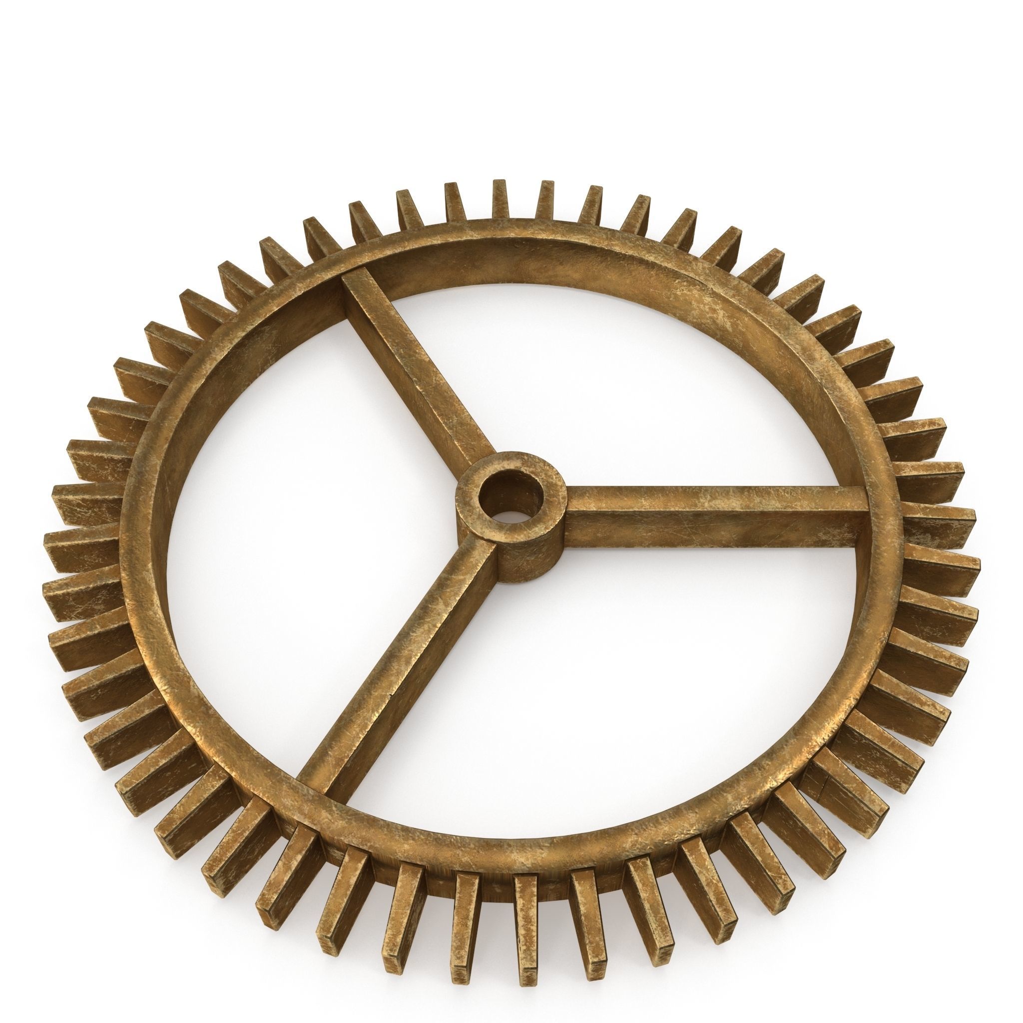Assortment of 21 brass Cogs 3D model_20