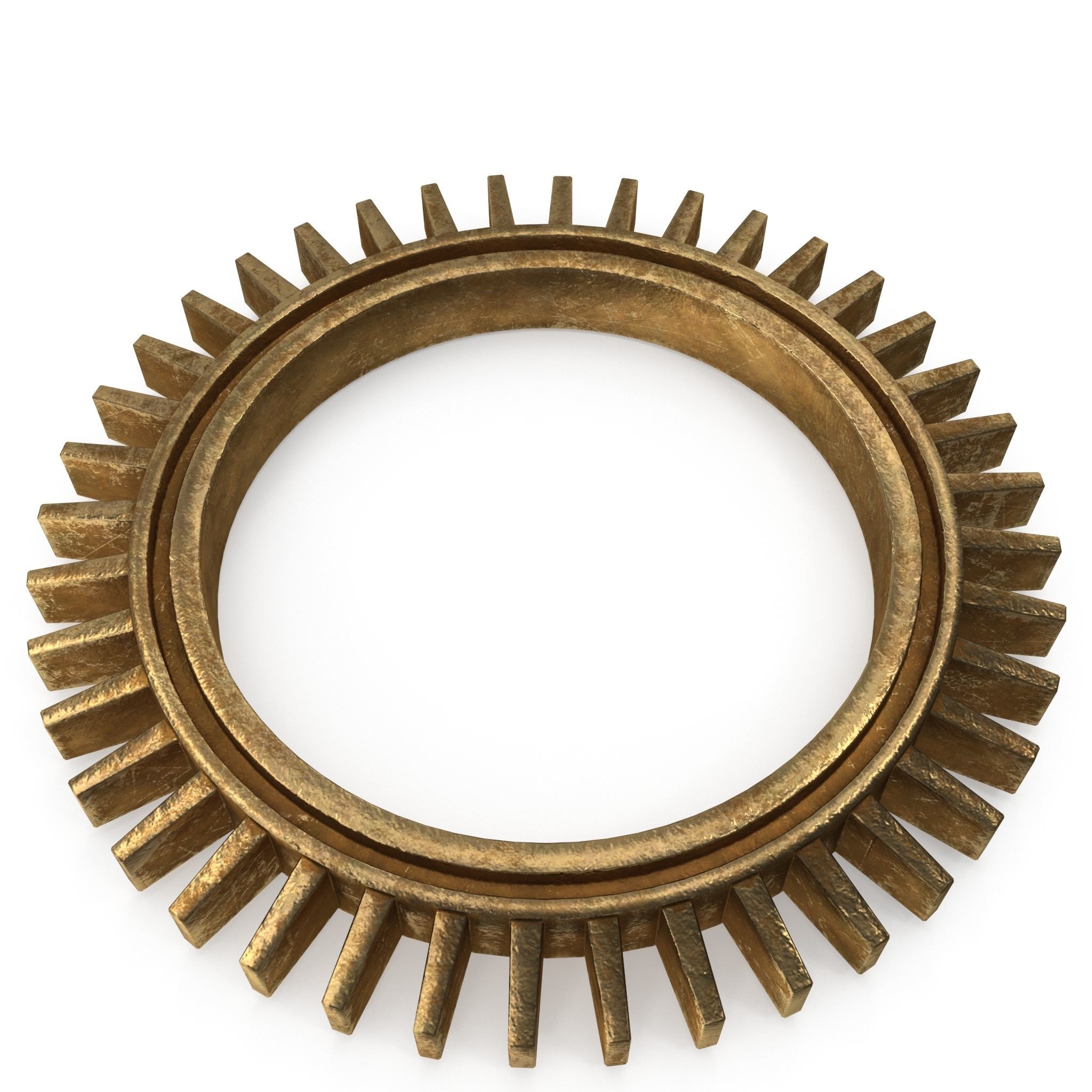 Assortment of 21 brass Cogs 3D model_15