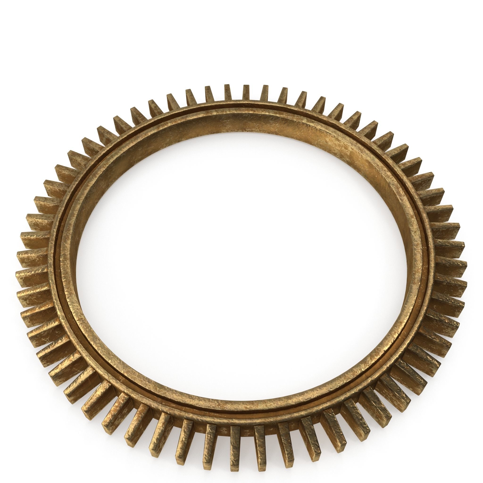 Assortment of 21 brass Cogs 3D model_21