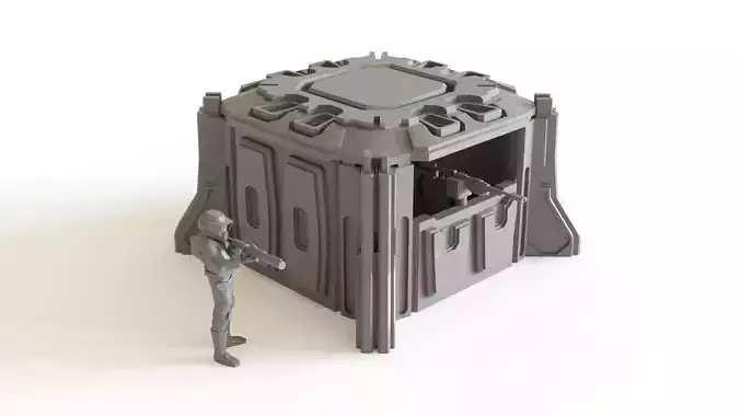 Sci fi Pillbox for tabletop scenery