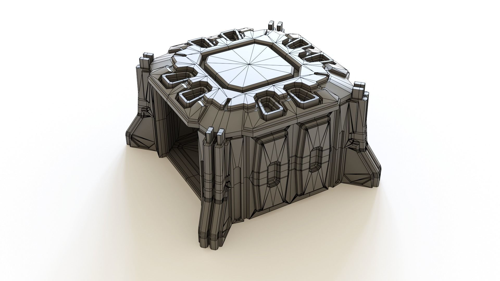 Sci fi Pillbox for tabletop scenery 3D print model_6
