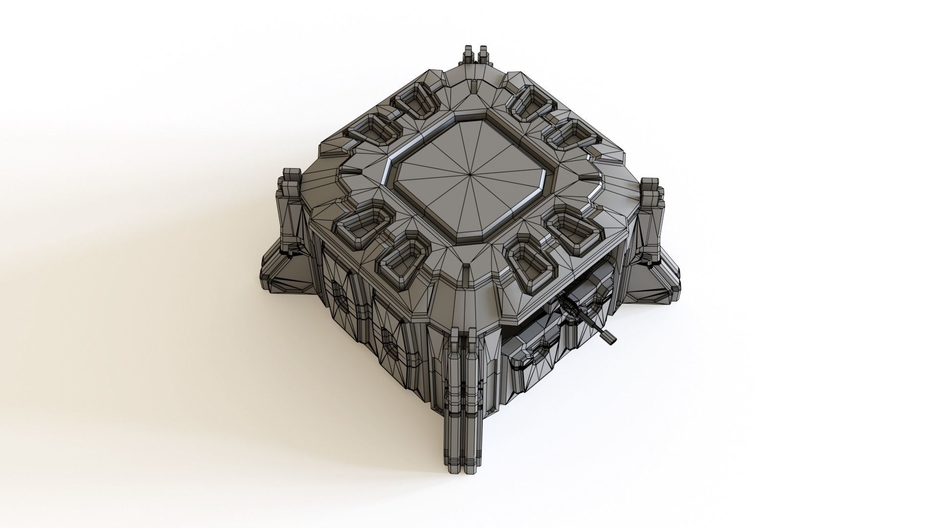 Sci fi Pillbox for tabletop scenery 3D print model_11