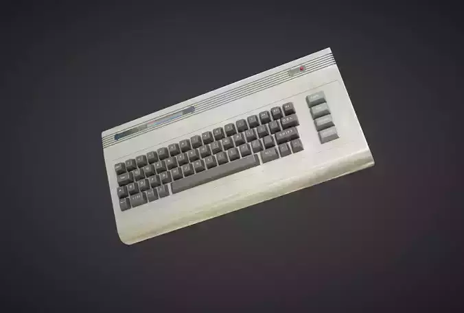 C64 Keyboard Low-poly 3D model