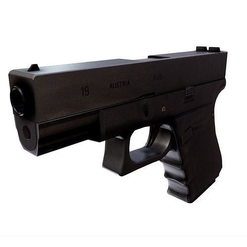 Glock 19 Gun Low-poly 3D model