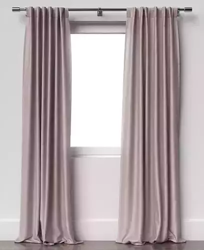 Curtain Cotton Luster Velvet  Dusty Blush