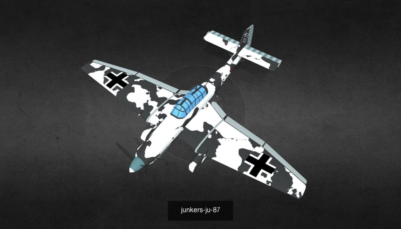 fighter luftwaffe bf 3D Model Collection_11