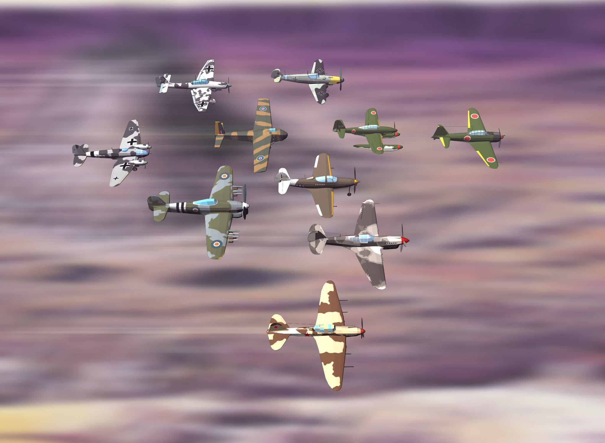 fighter luftwaffe bf 3D Model Collection_1