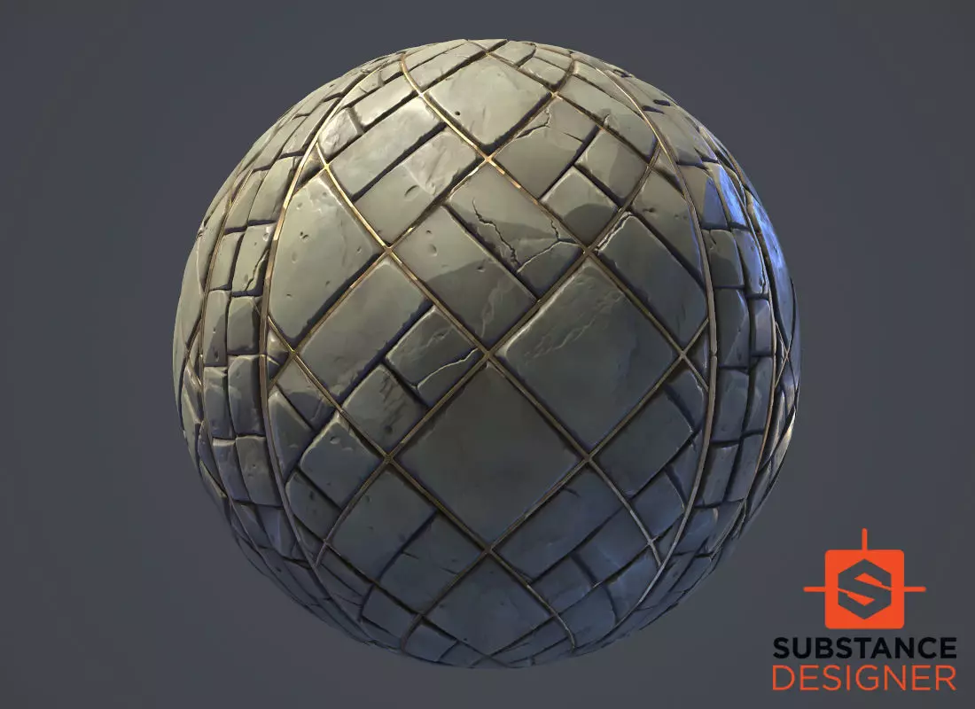 Substance Designer Stylized Floor Tile Texture_0